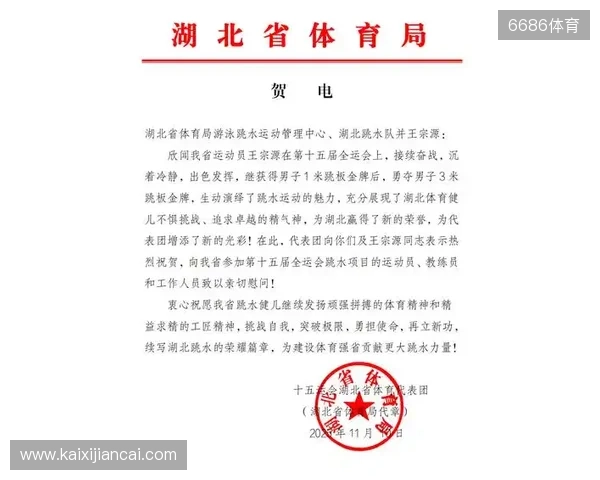 湖北男足U20全运会夺冠,十五运会湖北省体育代表团致贺电 湖北男足U20全运会夺冠,十五运会湖北省体育代表团致贺电